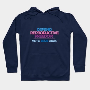 Defend Reproductive Freedom Vote Blue 2024 Hoodie